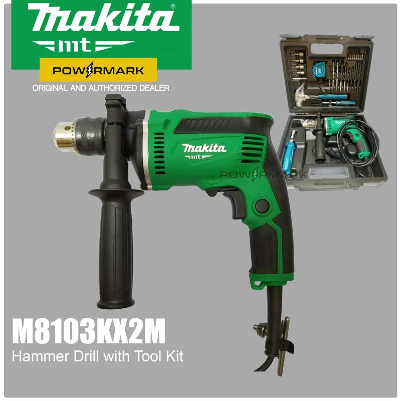 MAKITA M8103KX2M Hammer Drill 430W (1/2) with Tool Kit Set
