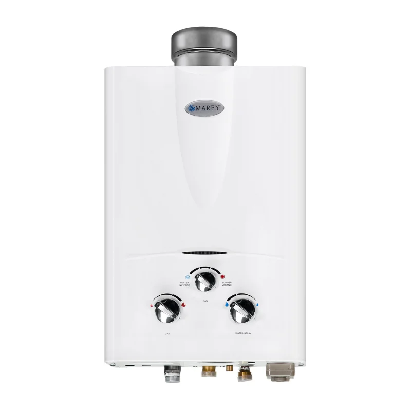 Marey GA6FLP 1.58 GPM, 34,120 BTU’s Liquid Propane Gas Flow Activated Gas Tankless Water Heater