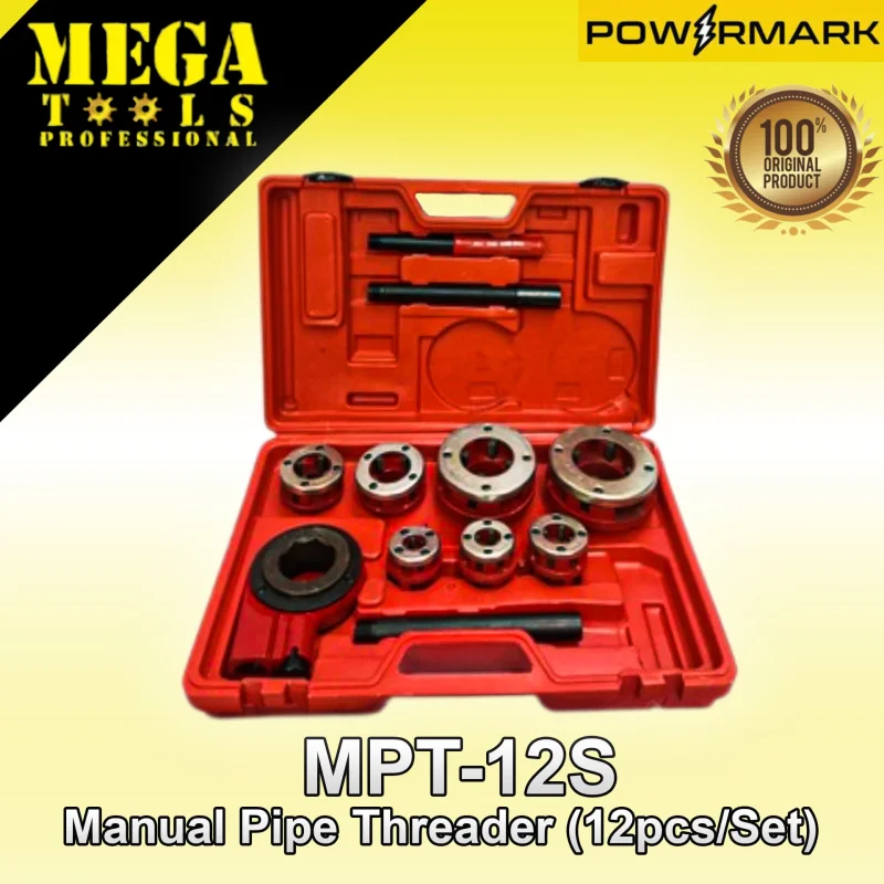MEGATOOLS MPT-12S Manual Pipe Threader (12pcs/Set)