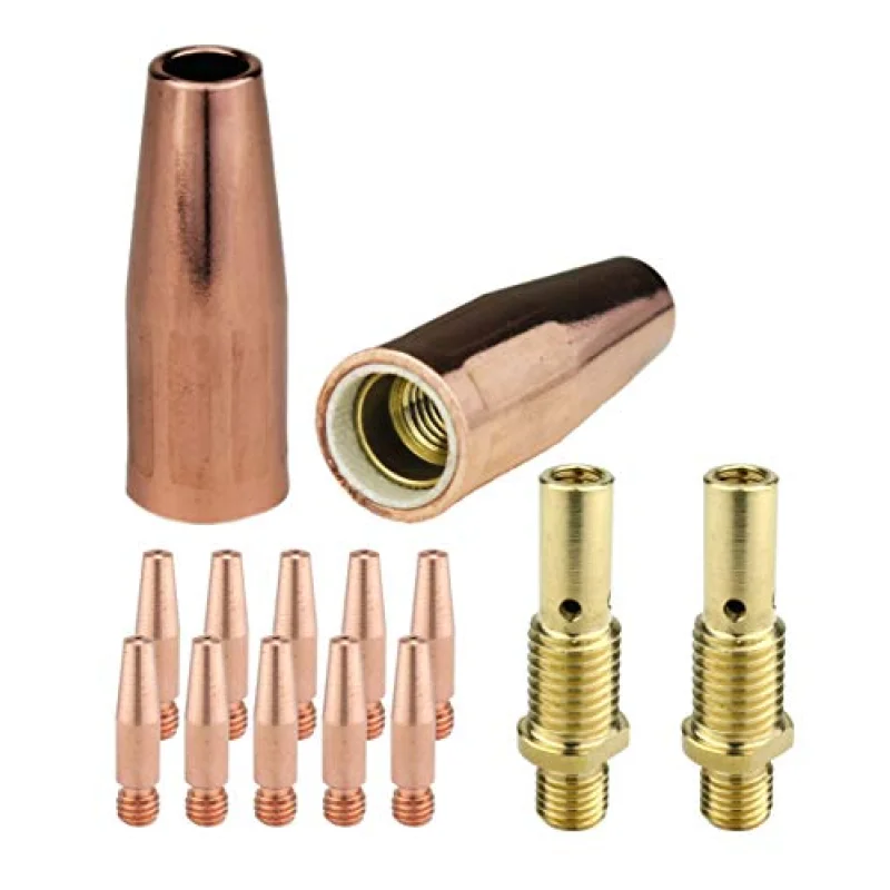 MIG Gun Consumables Kit – Compatible with Lincoln/Magnum 100L & Tweco Mini #1 Guns – 35-50 Diffuser – Tapered Tip – 21T Nozzle