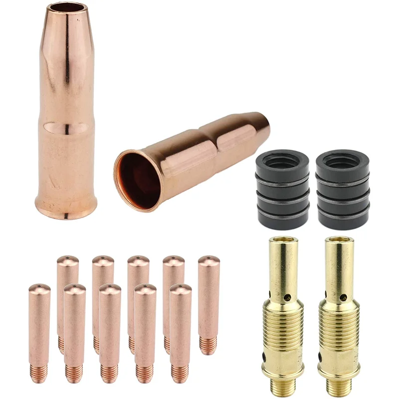 MIG Gun Consumables Kit – Compatible with Lincoln/Magnum 300 & 400 and Tweco #3 & #4-52FN Diffuser – 34A Insulator – Heavy-Duty Tip – 24A Nozzle