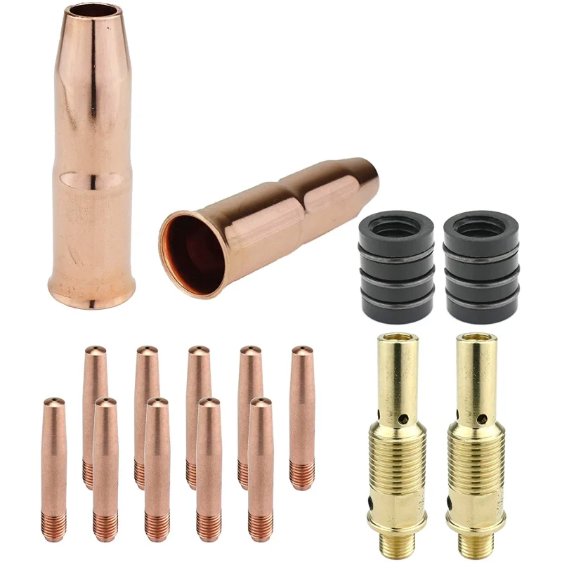 MIG Gun Consumables Kit – Compatible with Lincoln/Magnum 300 & 400 and Tweco #3 & #4-52FN Diffuser – 34A Insulator – Tapered Tip – 24A Nozzle