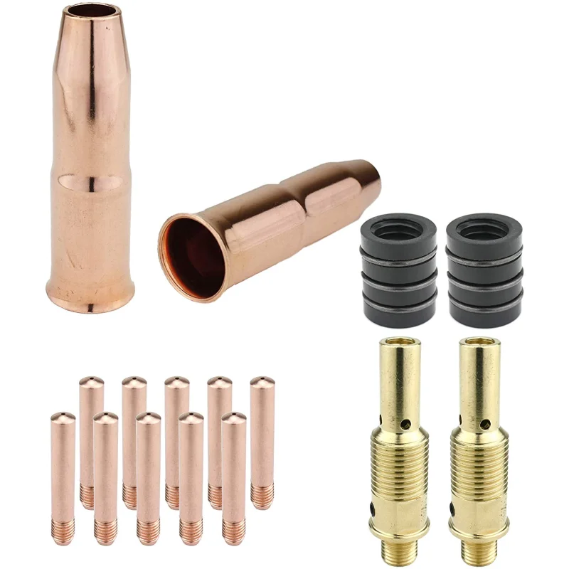 MIG Gun Consumables Kit – Compatible with Lincoln/Magnum 300 & 400 and Tweco #3 & #4-52FN Diffuser – 34A Insulator – Tip – 24A Nozzle