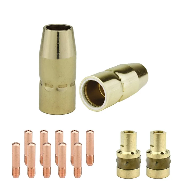 MIG Gun Consumables Kit – Compatible with Miller M-10 and M-15, (M-100 and M-150) and Hobart H-10 – Diffuser – Nozzle – Tip