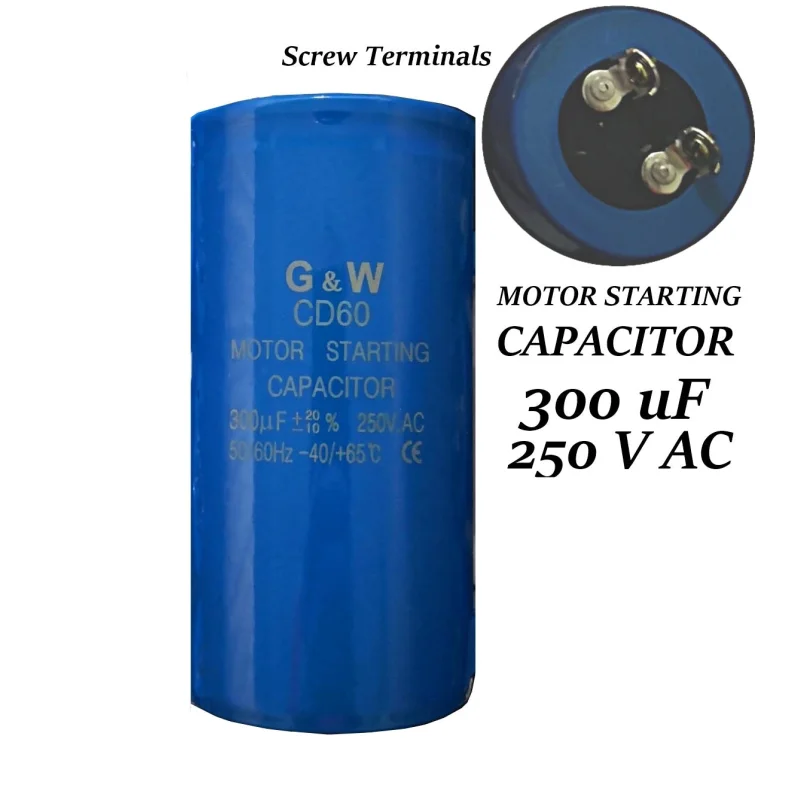Motor Starting Capacitor 150uF 250 VAC Cylindric Round 50/60hz CD60 Quality