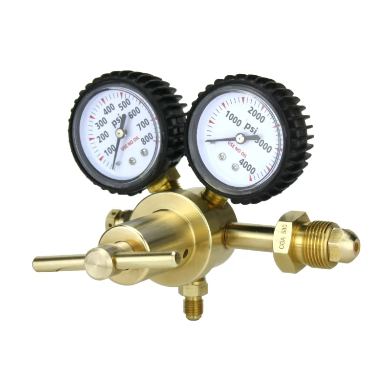 Nitrogen Gas Regulator 0-400 PSIG – HVAC Purging – Pressure Charge – 1/4″ Flare Connector – LIFETIME WARRANTY