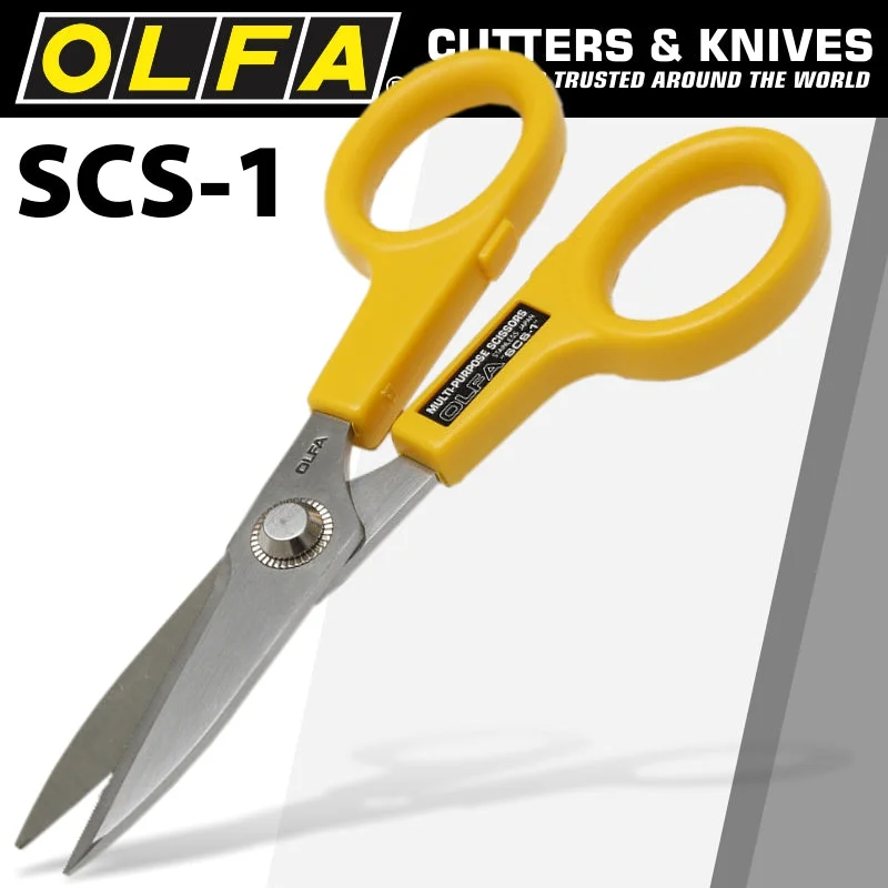OLFA SCISSORS W/SERRATED SS BLADES