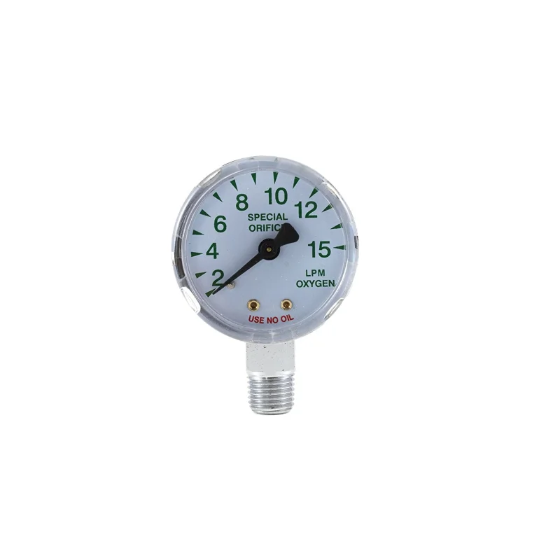 Oxygen Pressure and Flow Gauges – Chrome Plated – 1/4″ Connector