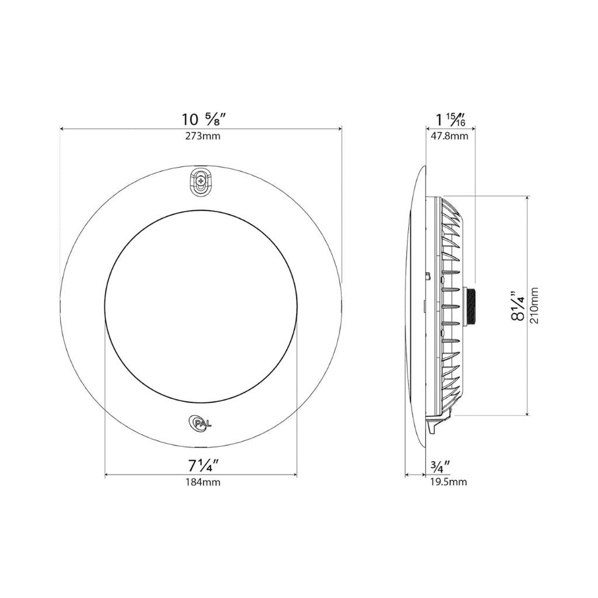 PAL Lighting EvenGlow Color Change LED Pool Light, 80' Cord | 64-EGL-80