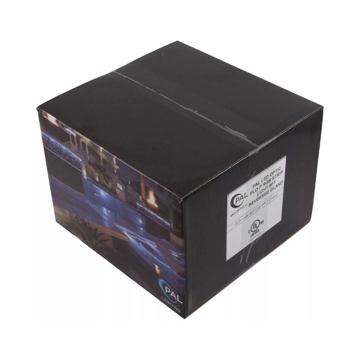 PAL Lighting LED Perimeter Light, RGB, Reverse Gland, 8', 4th Gen, 24V DC, 79' Cord, Wall Fitting | 42PLOPRGRGB824