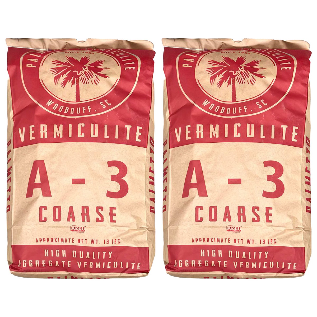Palmetto 2 Pack 4 CuFt Organic Grade 3 Coarse Vermiculite Planting Soil Additive