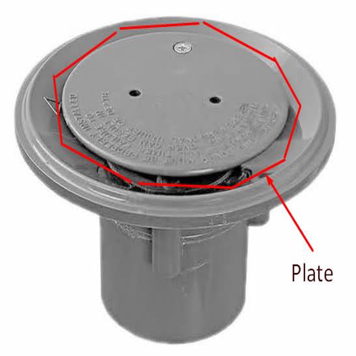 Pentair Floor Inlet Plate, Gray | 08417-0005B