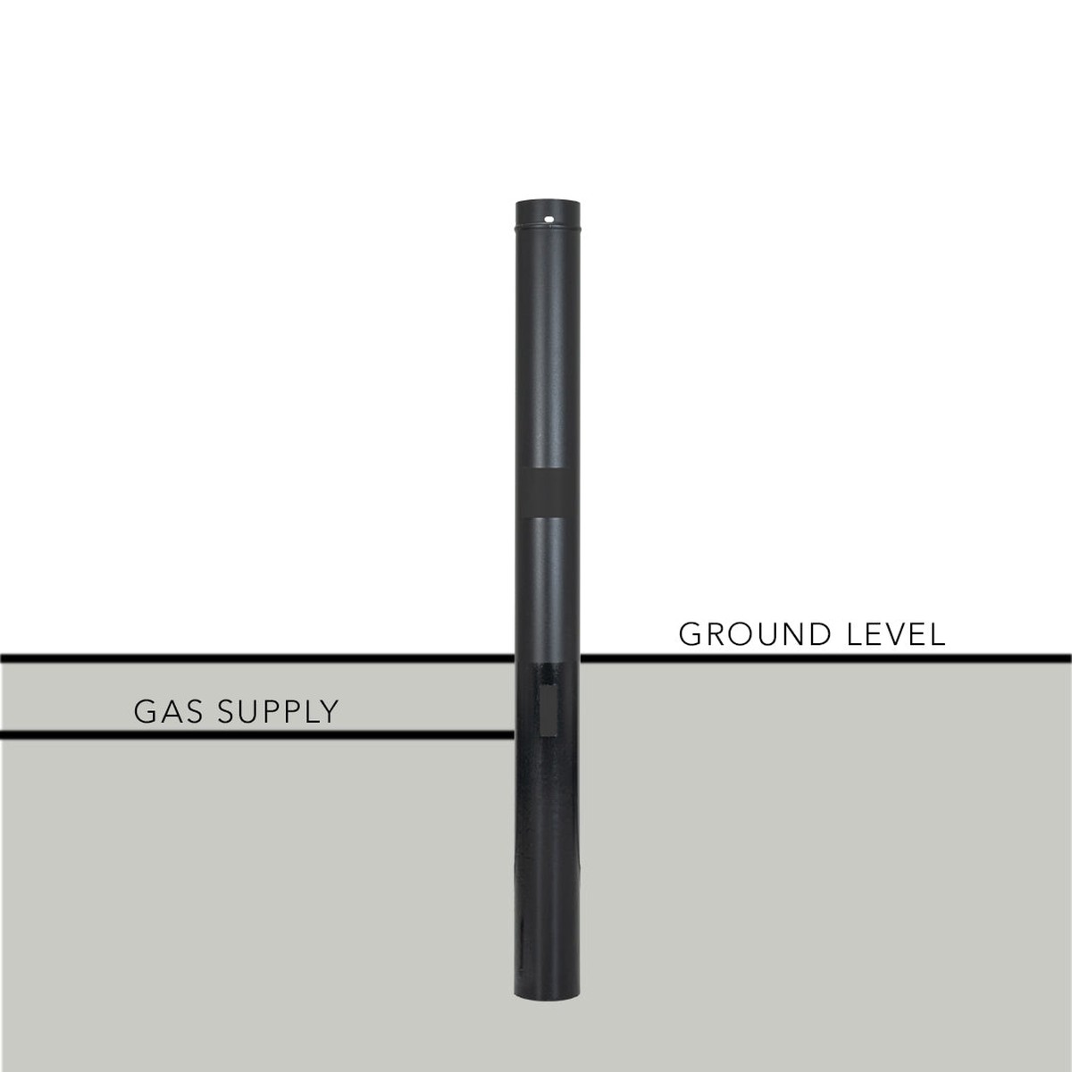 PGS Grilling Permanent Natural Gas Post, 48" | APP