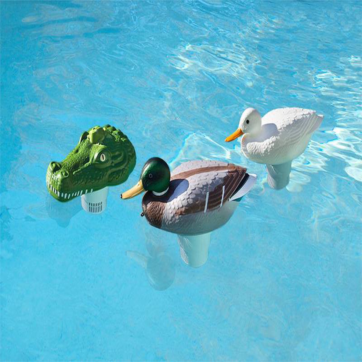 Poolmaster Mallard Duck Chlorine Dispenser, Telescopic, Adjustable Control Ring | 32130