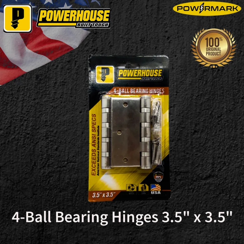 POWERHOUSE 4-Ball Bearing Hinges 3.5″ x 3.5