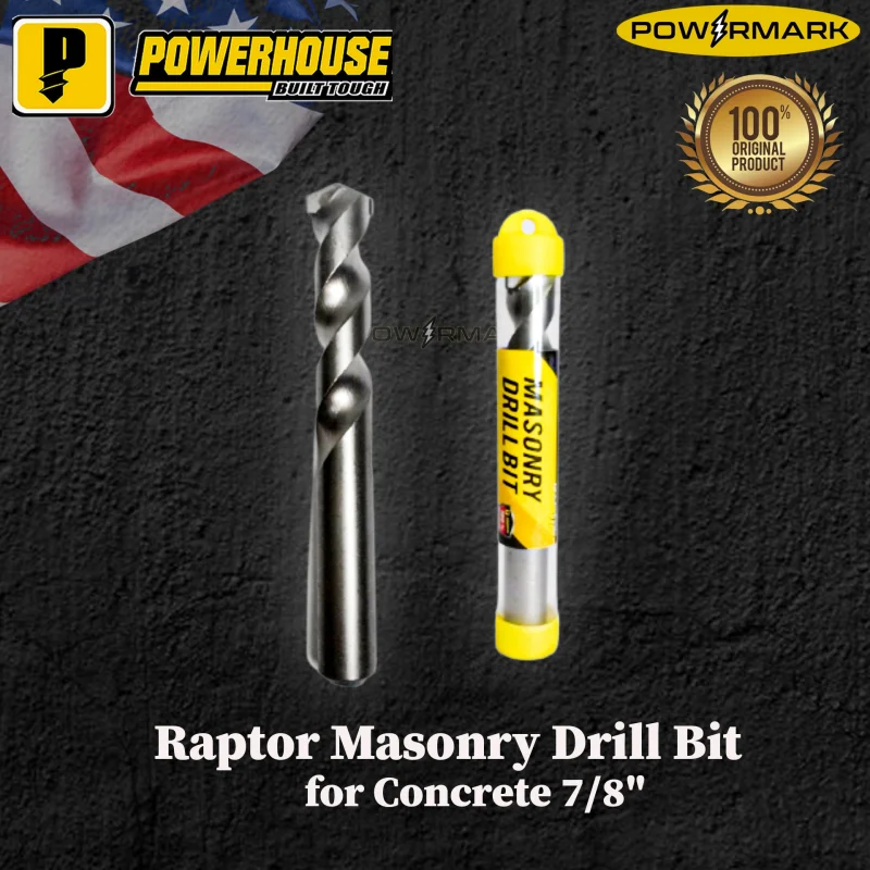POWERHOUSERaptor Masonry Drill Bit for Concrete 7/8″