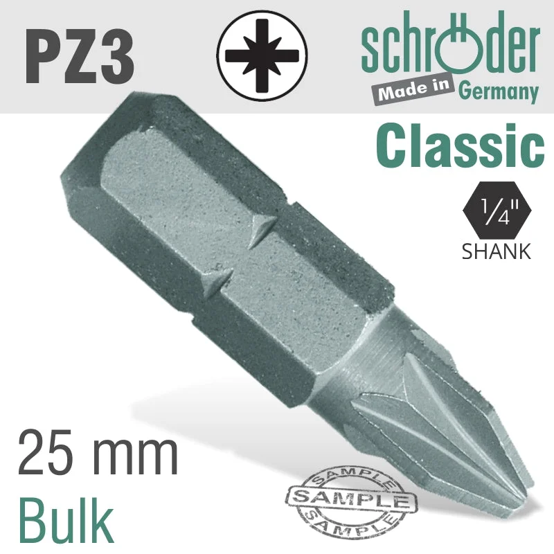 POZI NO.3X25MM CLASSIC INS.BIT