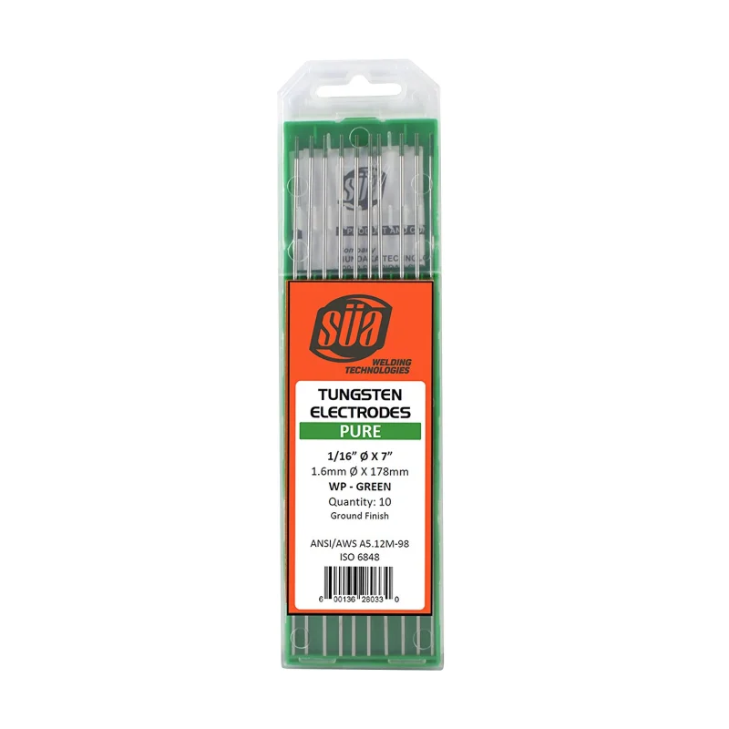 Pure Tungsten Electrode – TIG Welding – (Green Tip) – (10 PACK)