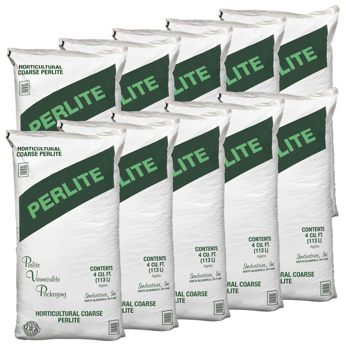 PVP Industries 10 Pack Organic Coarse Perlite Planting Soil Additive, 4 cu ft