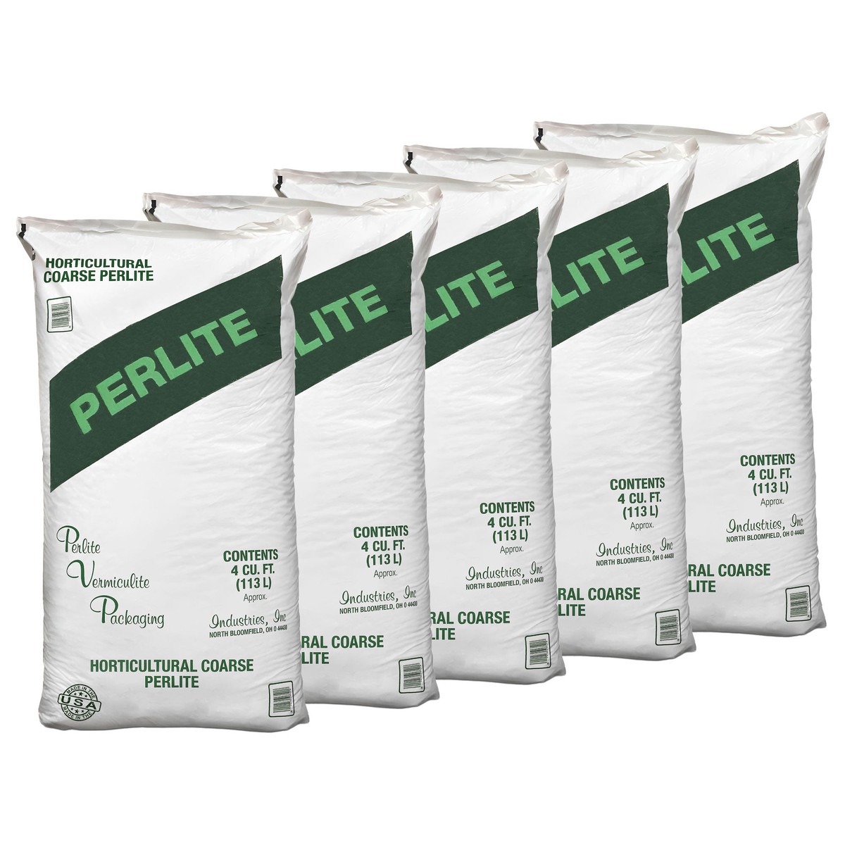PVP Industries 5 Pack Organic Coarse Perlite Planting Soil Additive, 4 cu ft
