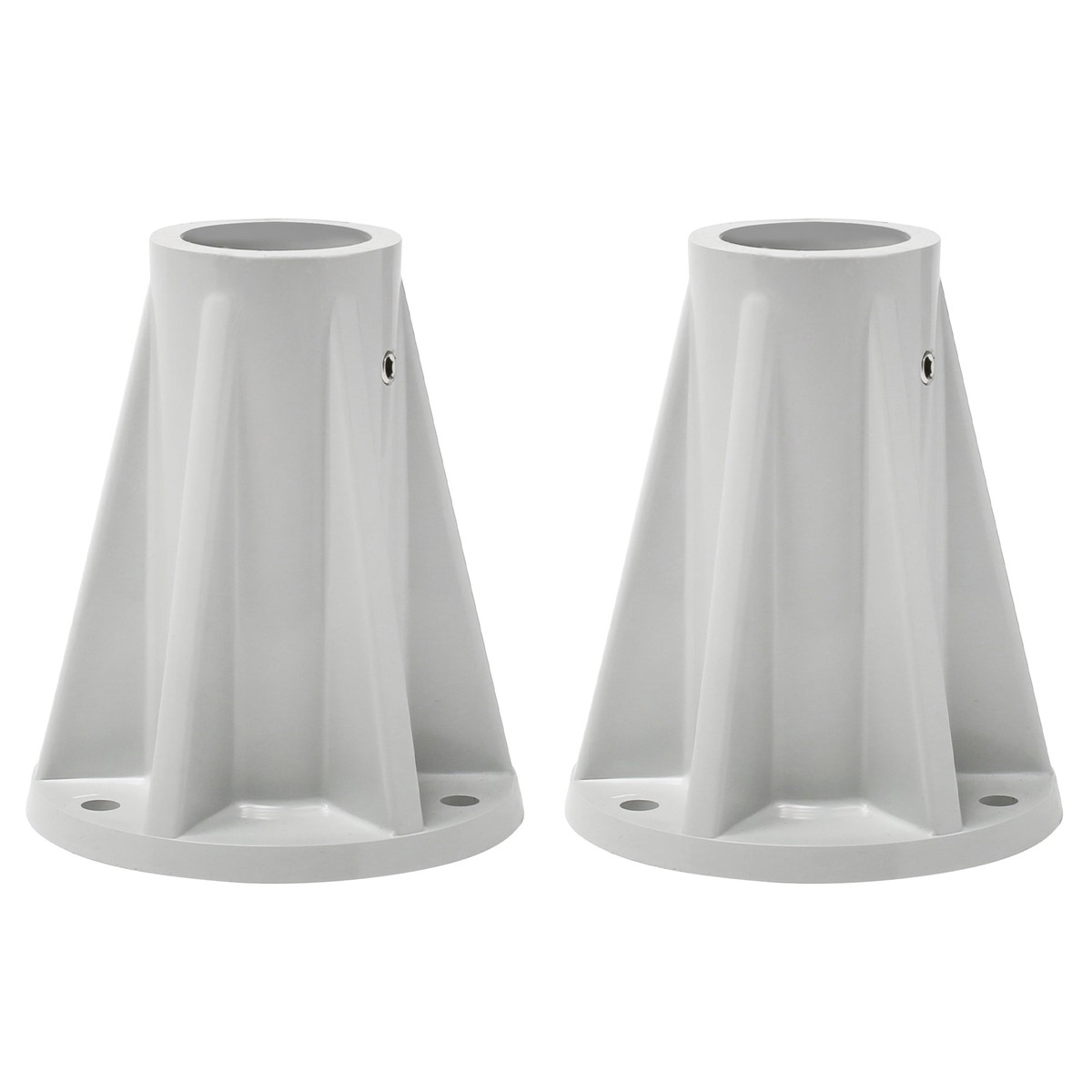 Saftron 6 Inch Mount for 1.9 Inch OD Swimming Pool Ladder or Rail, Gray (2 Pack)