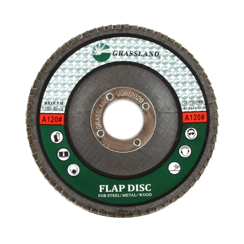 Sanding Disc, Aluminium Oxide Flap Disc, Grinding Wheel 4-1/2″ x 7/8″ 120 Grit – T29