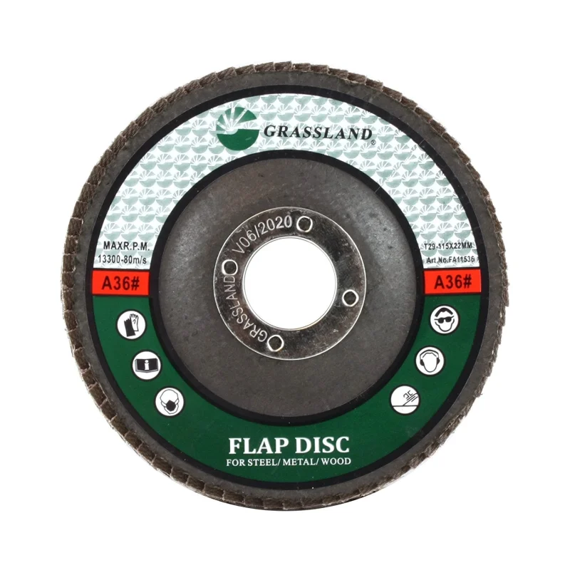 Sanding Disc, Aluminum Oxide Flap Disc, Grinding Wheel 4-1/2″ x 7/8″ 36 Grit – T29
