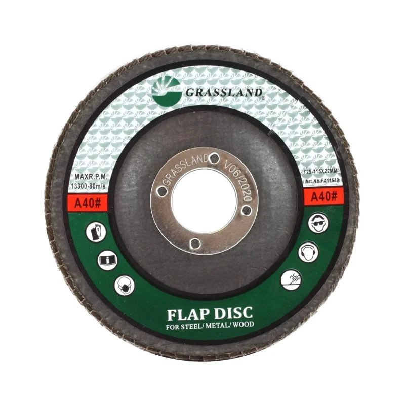 Sanding Disc, Aluminum Oxide Flap Disc, Grinding Wheel 4-1/2″ x 7/8″ 40 Grit – T29