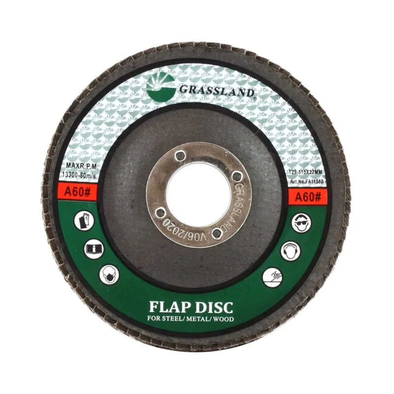 Sanding Disc, Aluminum Oxide Flap Disc, Grinding Wheel 4-1/2″ x 7/8″ 60 Grit – T29