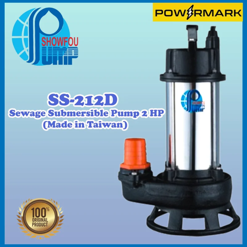 SHOWFOU SS-212D Sewage Submersible Pump 2 HP (Made in Taiwan)