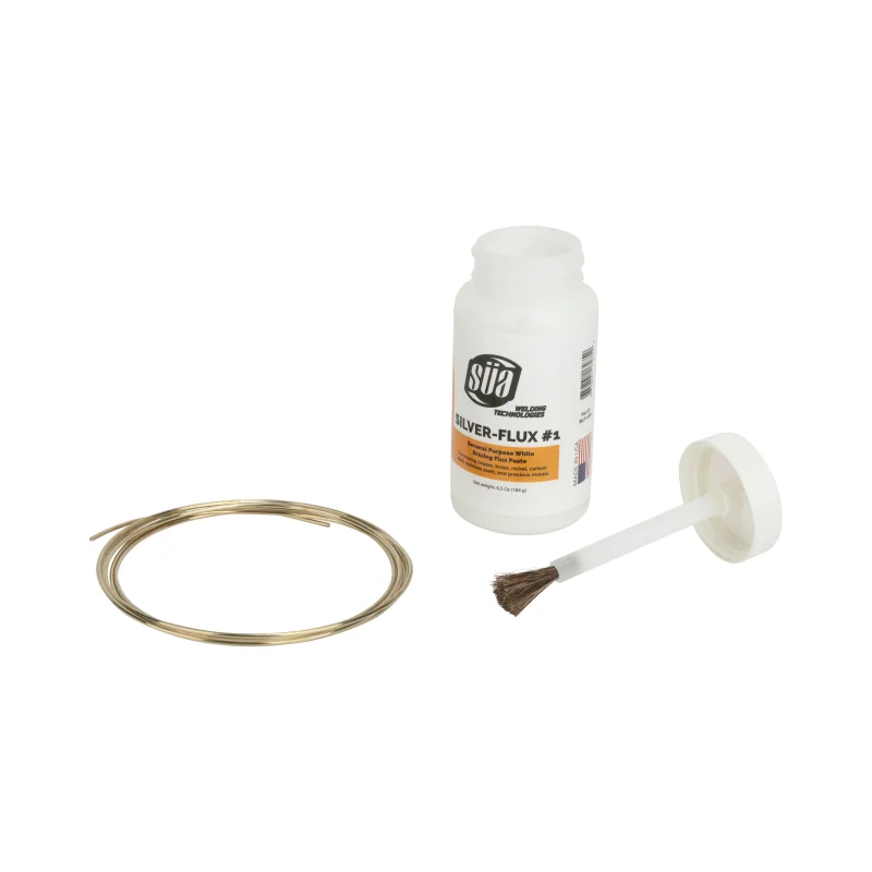 Silver Brazing Solder Wire – 45% – AWS BAg-5 – Size: 1/16″ + 6.5 Oz Flux