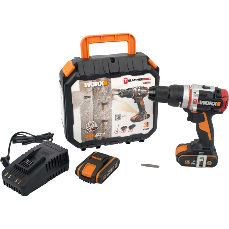 SLAMMER HAM. DRILL 20V 60 NM B/LESS 2.0AH + 4.0AH BMC