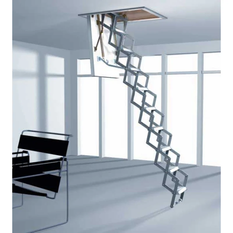 Slimline Zig Zag Concertina Loft Ladder – 10 Tread