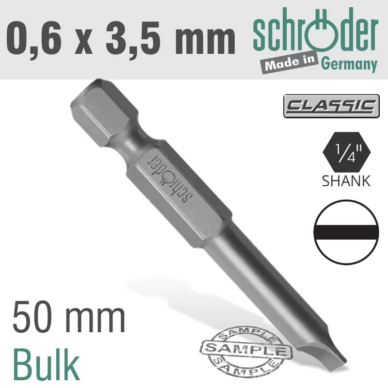 SLOTTED 0.6X3.5 50MM PWR.BIT