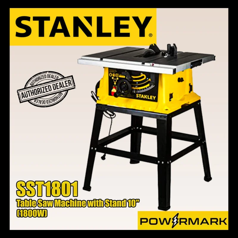 STANLEY SST1801 Table Saw Machine with Stand 10″ (1800W)