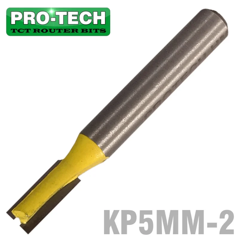 STRAIGHT BIT 5MM X 12MM TWO FLUTE METRIC 1/4′ SHANK