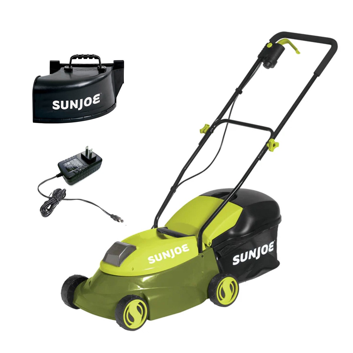 Sun Joe 14" Electric Cordless Lawn Mower w/ Detachable Grass Catcher, MJ401C-PRO