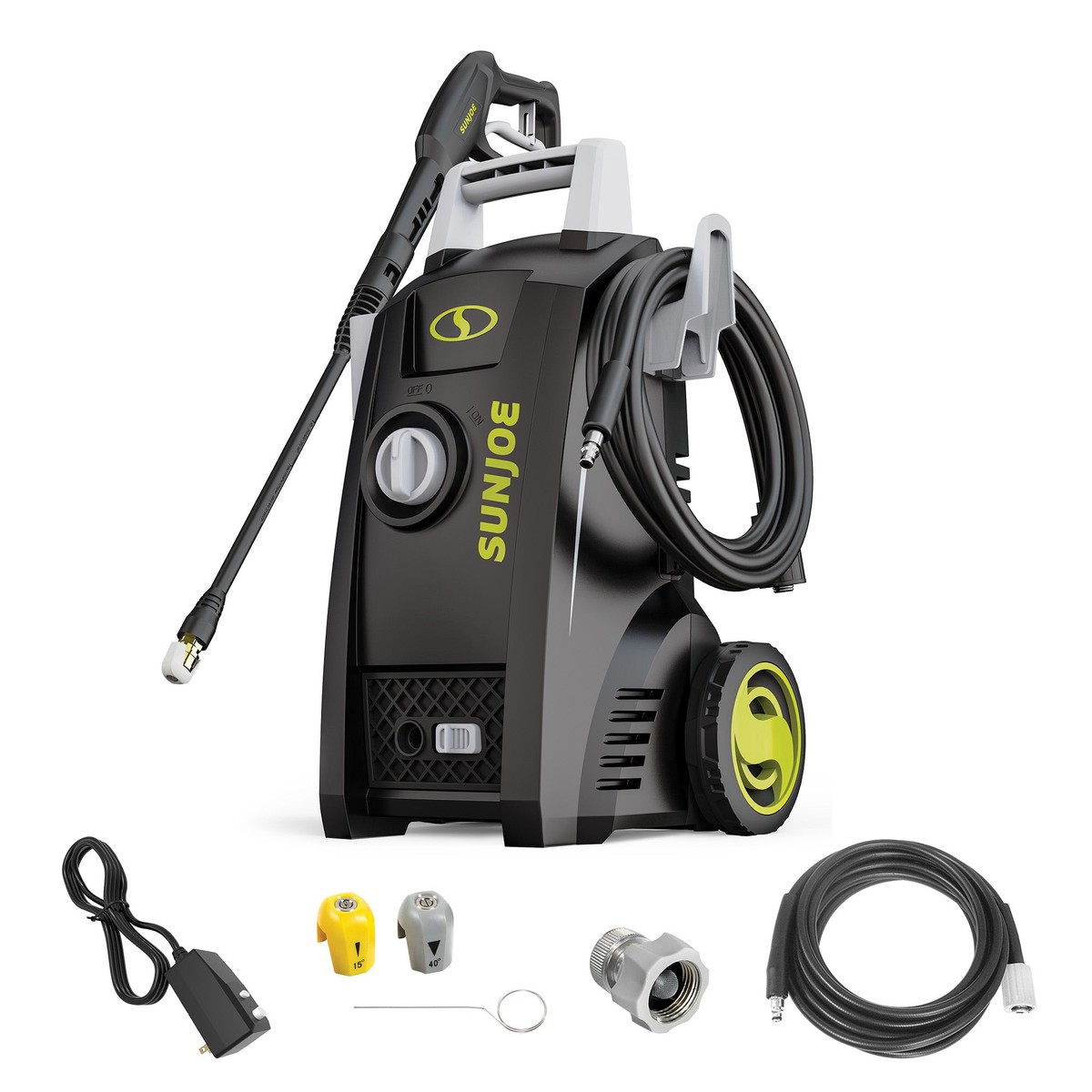 Sun Joe Electric Pressure Washer with 11-Amp Motor and 1.1 GPM, SPX1000 - Portable Water Cleaner with Adjustable Spray Wand for Car, Garden, and Patio Washing and Cleanin