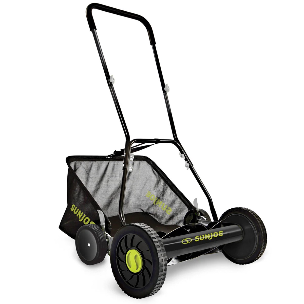 Sun Joe Manual Push Reel Lawn Mower, 20 Yard Trimmer with Grass Catcher, MJ502M