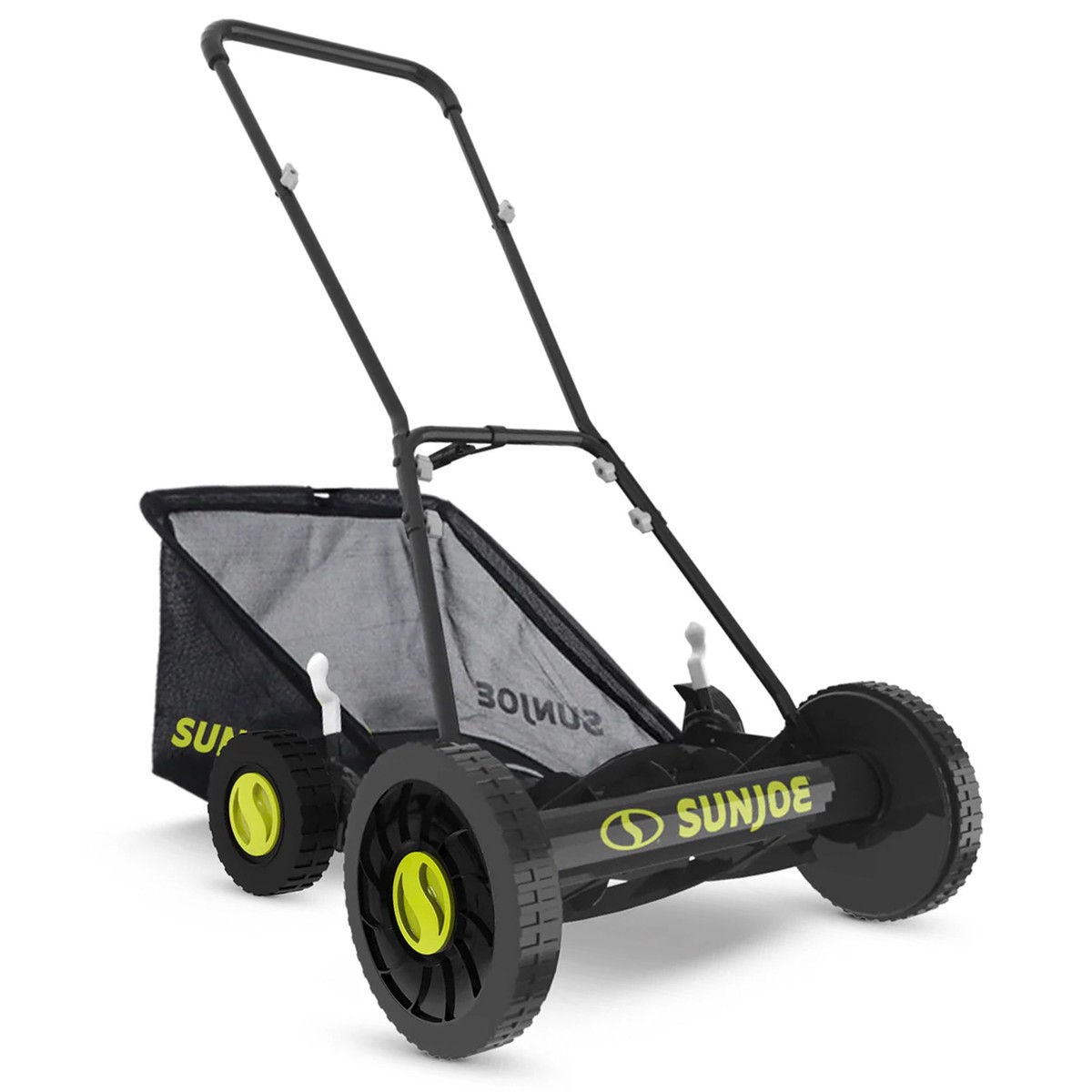 Sun Joe Manual Reel 18" Push Behind Lawn Mower with Grass Catcher, SUJ-MJ501M