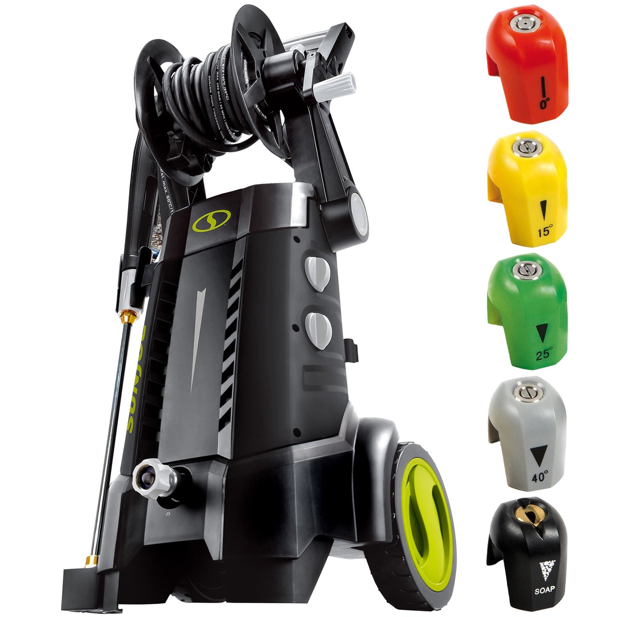 Sun Joe Quick-Connect Spray 5-Tip Set & 2030 PSI Corded Electric Pressure Washer