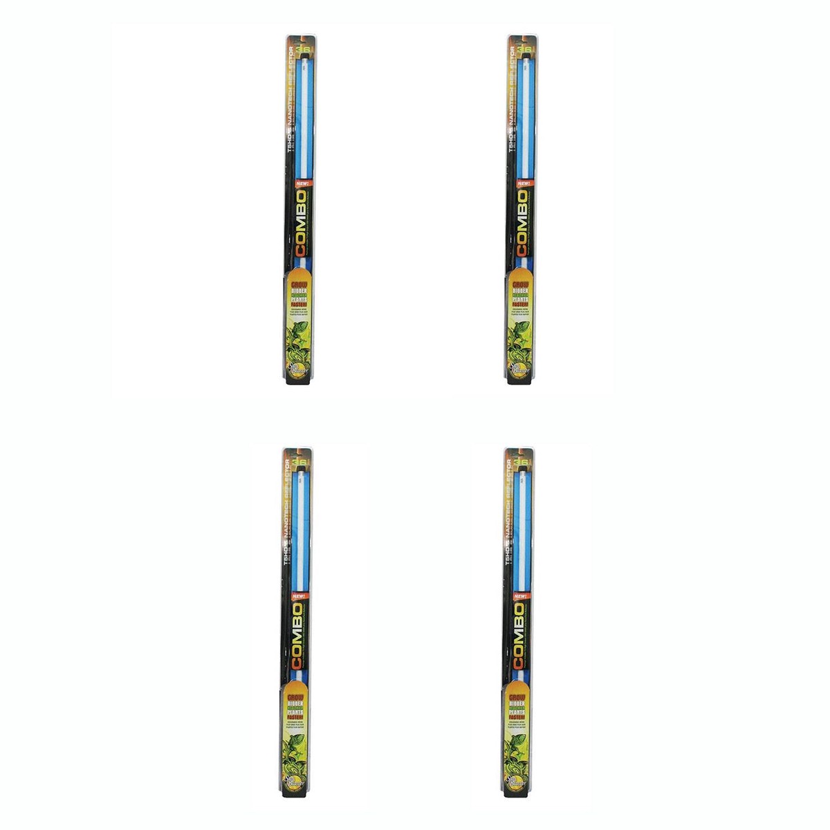 SunBlaster 39W 6400K NanoTech T5HO Reflector with 3 Foot Light Fixture, 4 Pack