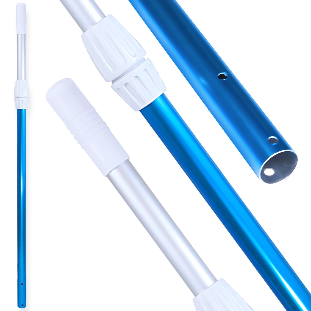 Swimline Hydrotools 2 Piece Telescopic Pole with Locking Cams for Pool Cleaning