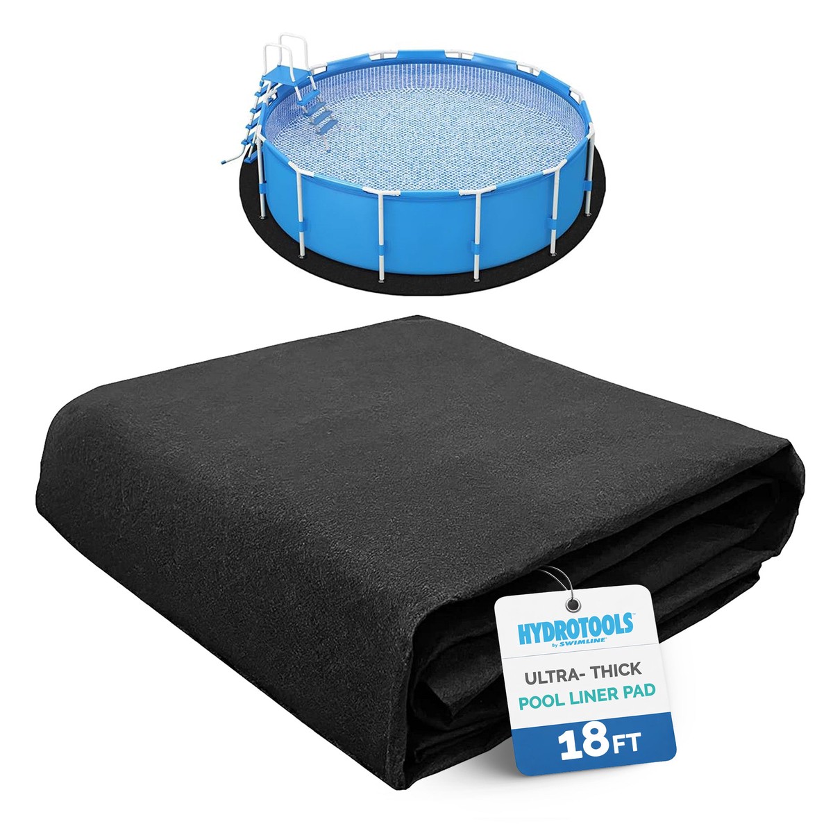 Swimline Hydrotools Above Ground Round Liner Pad, Pool Protector Mat, 18 Ft