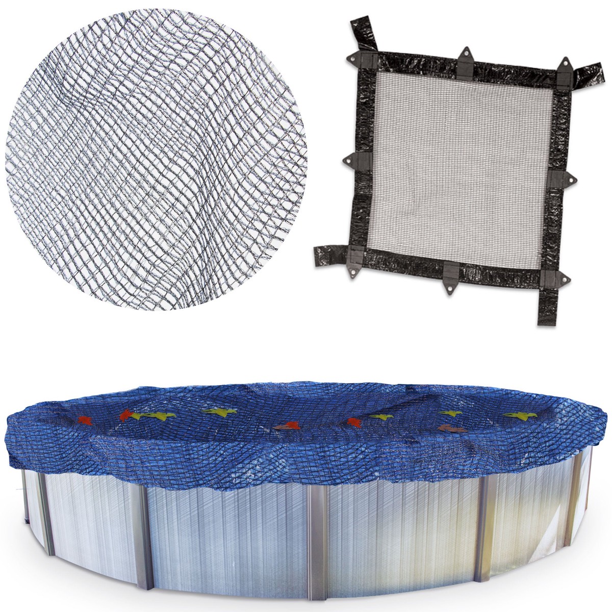 Swimline Hydrotools Leaf Net Winter Pool Cover for 15x30 Ft Above Ground Pools