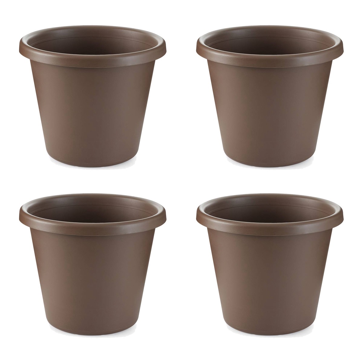 The HC Companies 12 Inch Indoor or Outdoor Classic Flower Pot Planter (4 Pack)