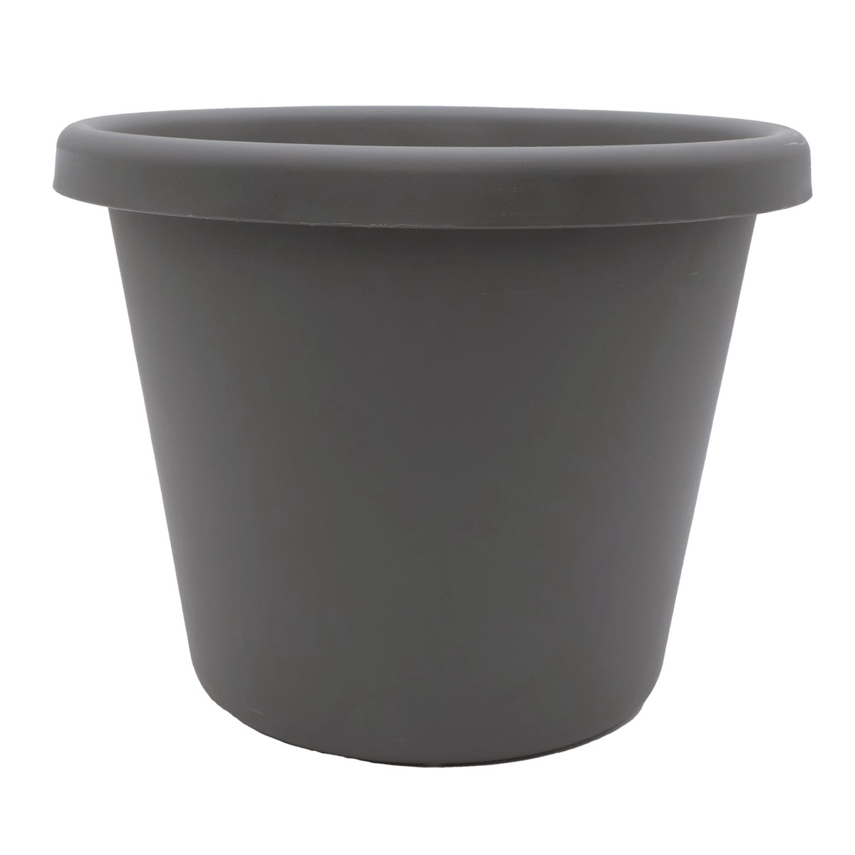 The HC Companies 14 Inch Round Classic Planter, Plastic Plant Pot, Warm Gray
