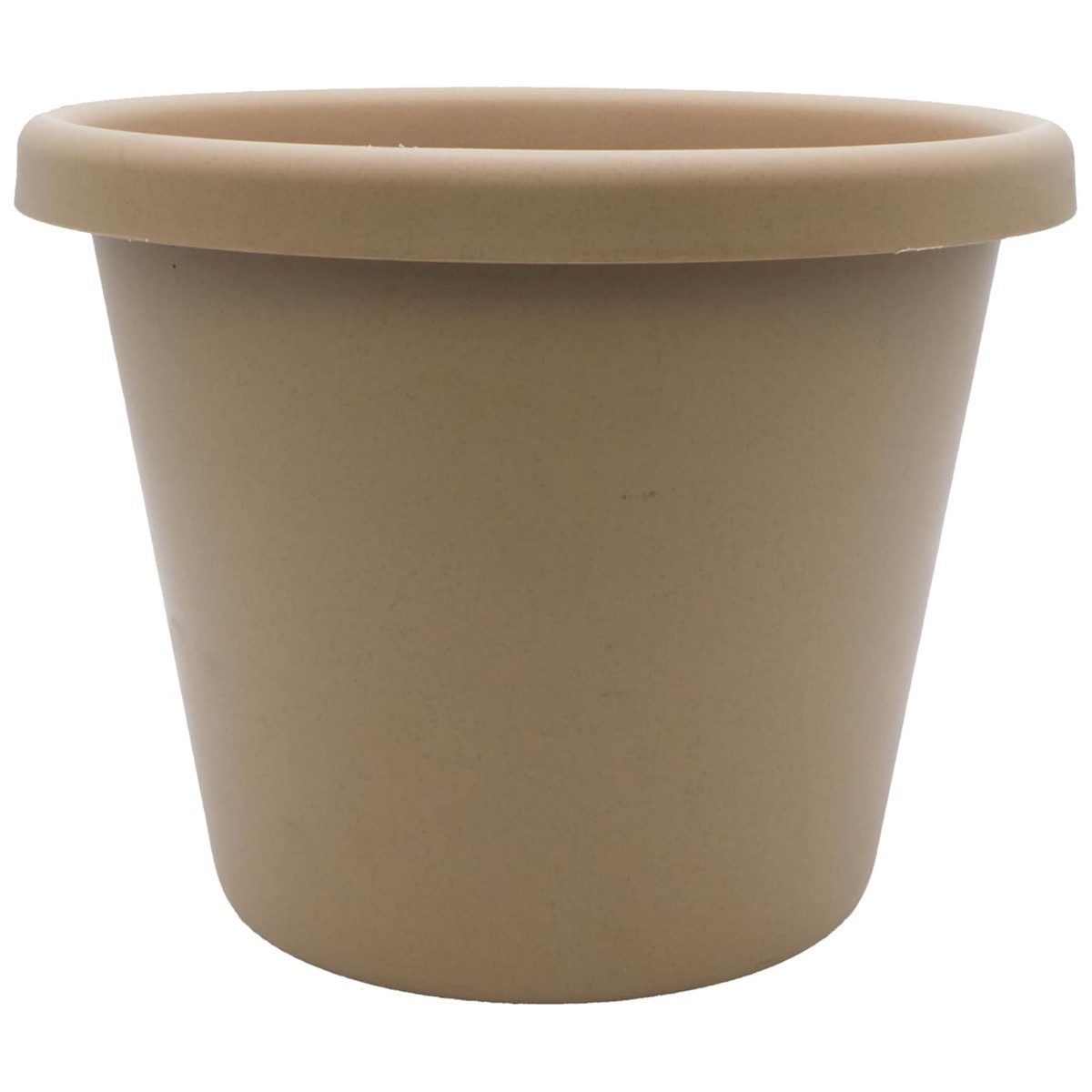 The HC Companies 15.5 Inch Round Classic Planter, Plastic Plant Pot, Sandstone