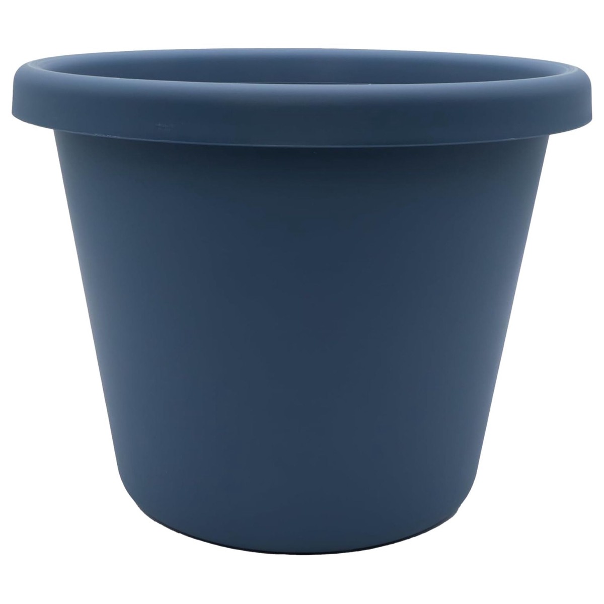 The HC Companies 17 Inch Round Classic Planter, Plastic Plant Pot, Slate Blue