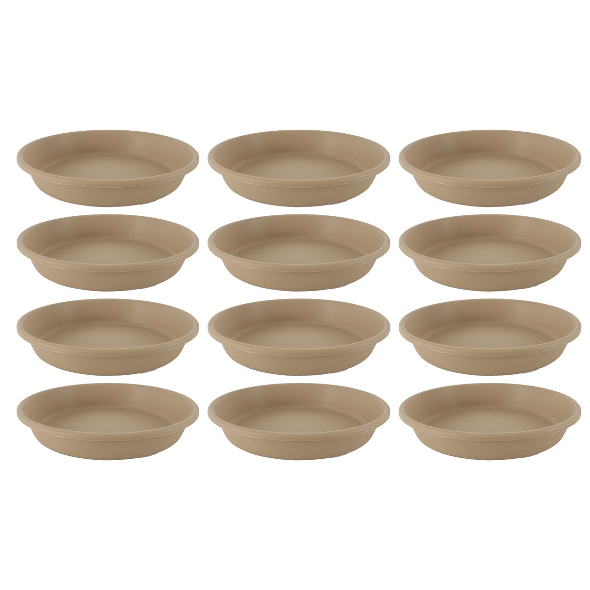 The HC Companies 21 Inch Planter Saucer for Classic Pots, Sandstone, 12 Pack